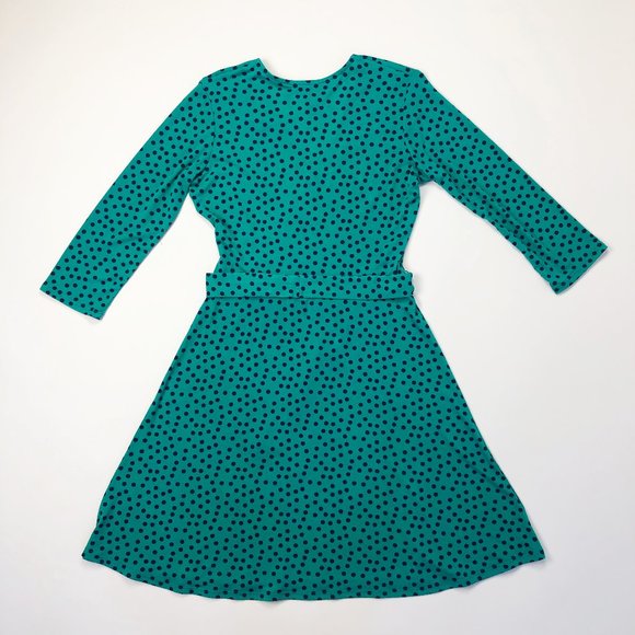 Leota Teal and Black Mini Dress - Picture 4 of 12